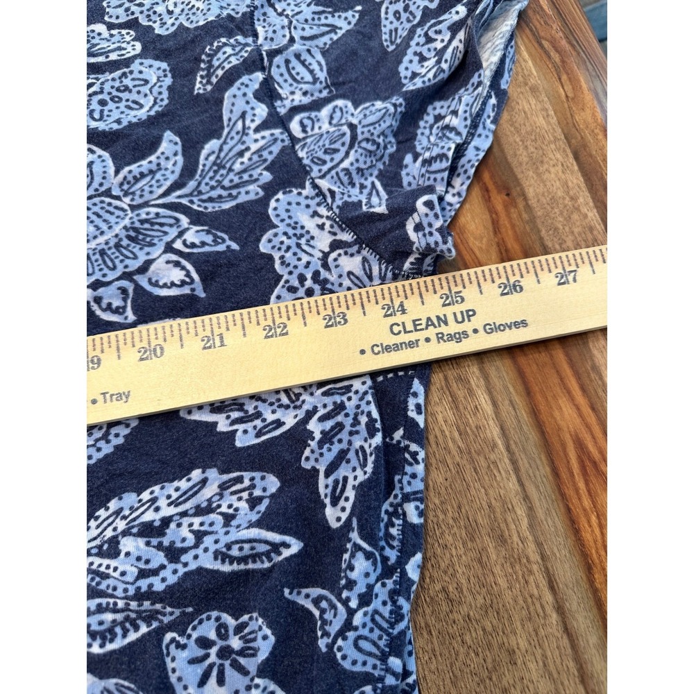 We The Free Floral Print Cotton T Shirt Blue White Women's Size M - Picture 9 of 10